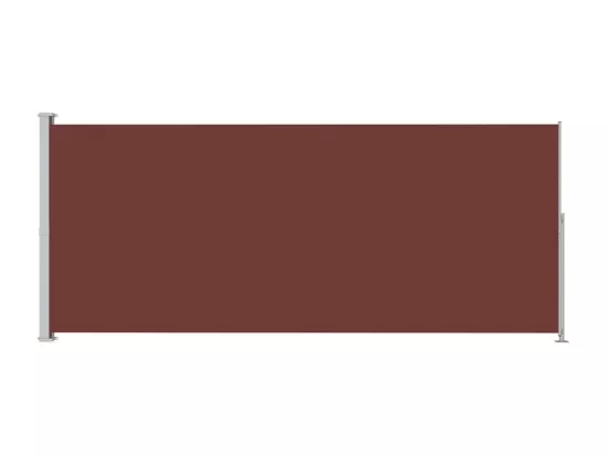 Auvent latéral rétractable de patio 220x500 cm Marron