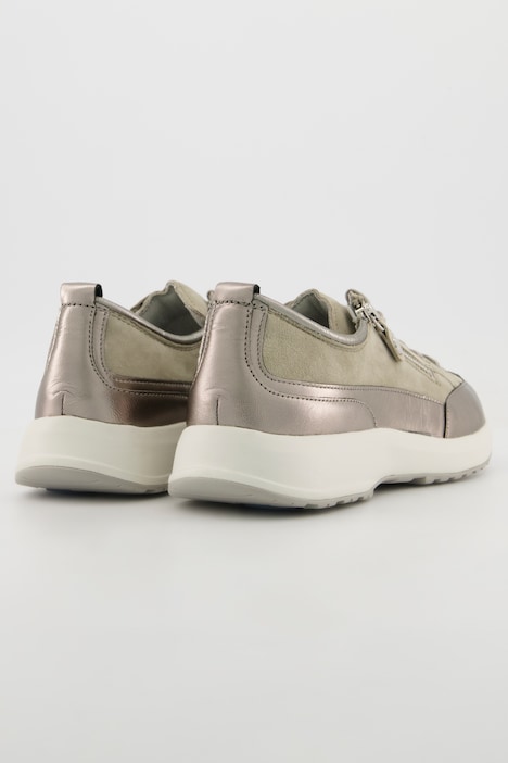 Caprice Leder-Sneaker, Memory Foam, Zipper, Komfortweite