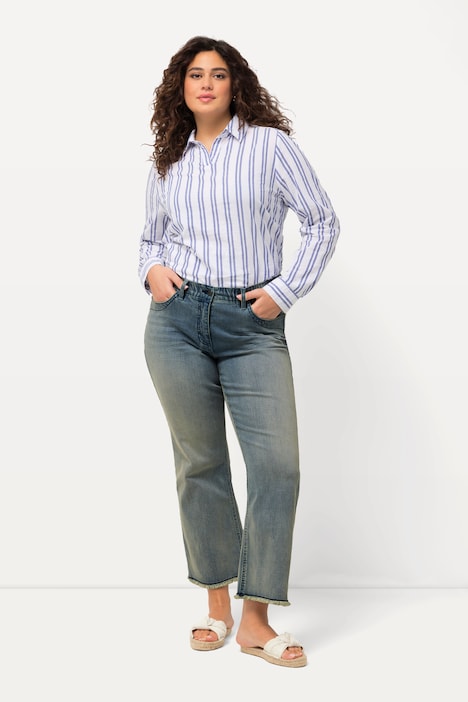 Jeans Mary, Fransensaum, gerades Bein, 5-Pocket-Hose