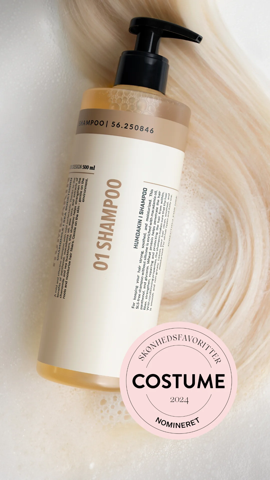 Humdakin  Shampoo, Chamomile and Sea Buckthorn - 500 ml.