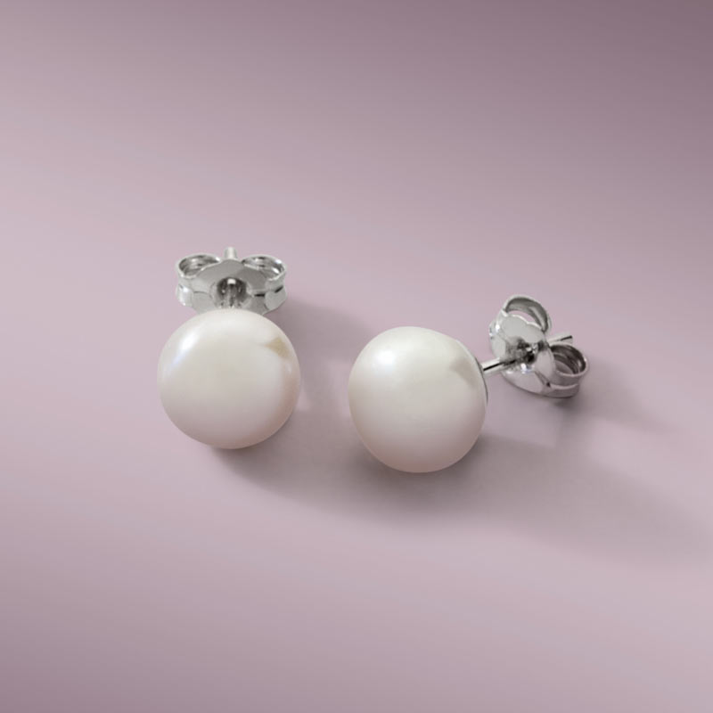 Boucles d'oreilles argent 925 perles de culture de Chine