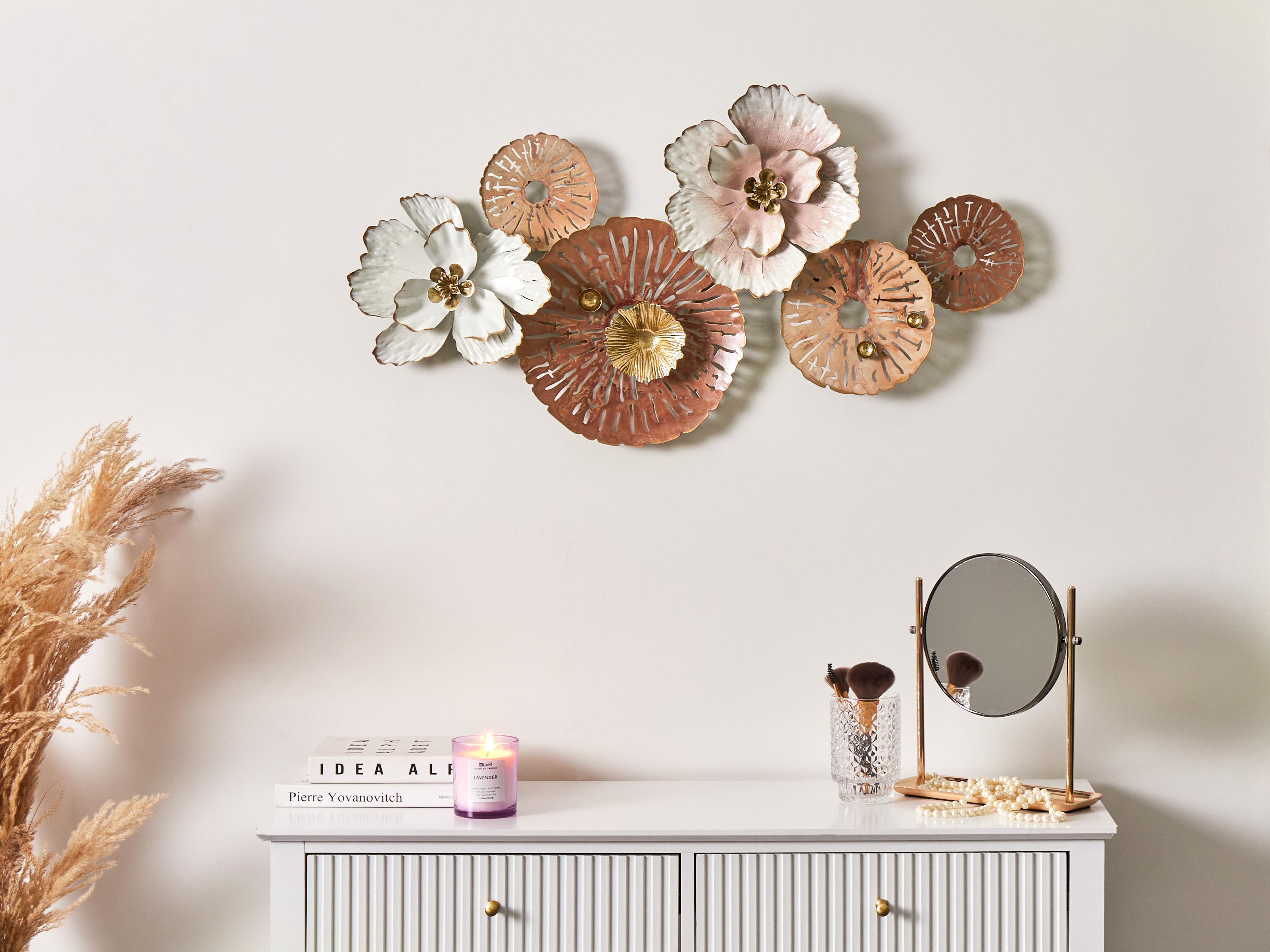 Wanddecoratie Bloem GADOLINIUM Metaal 45 cm Meerkleurig