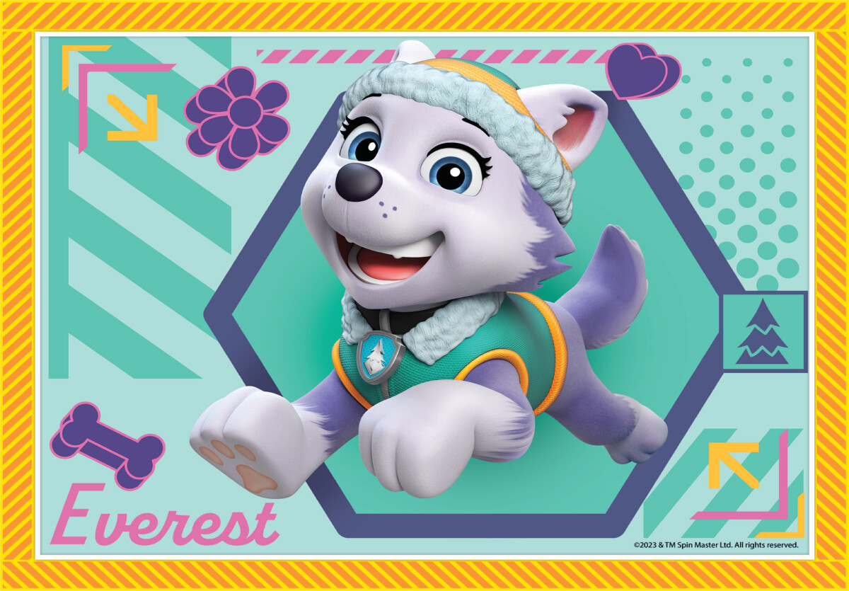 Paw Patrol Puslespil - Super Color - Clementoni - 4 Stk