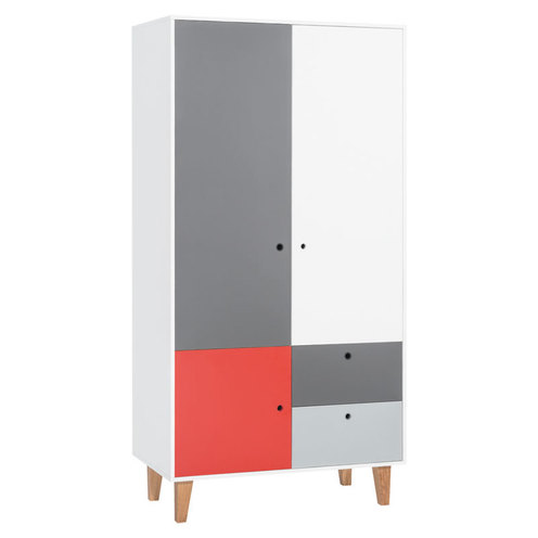 Armoire 2 portes Rouge CONCEPT - VOX