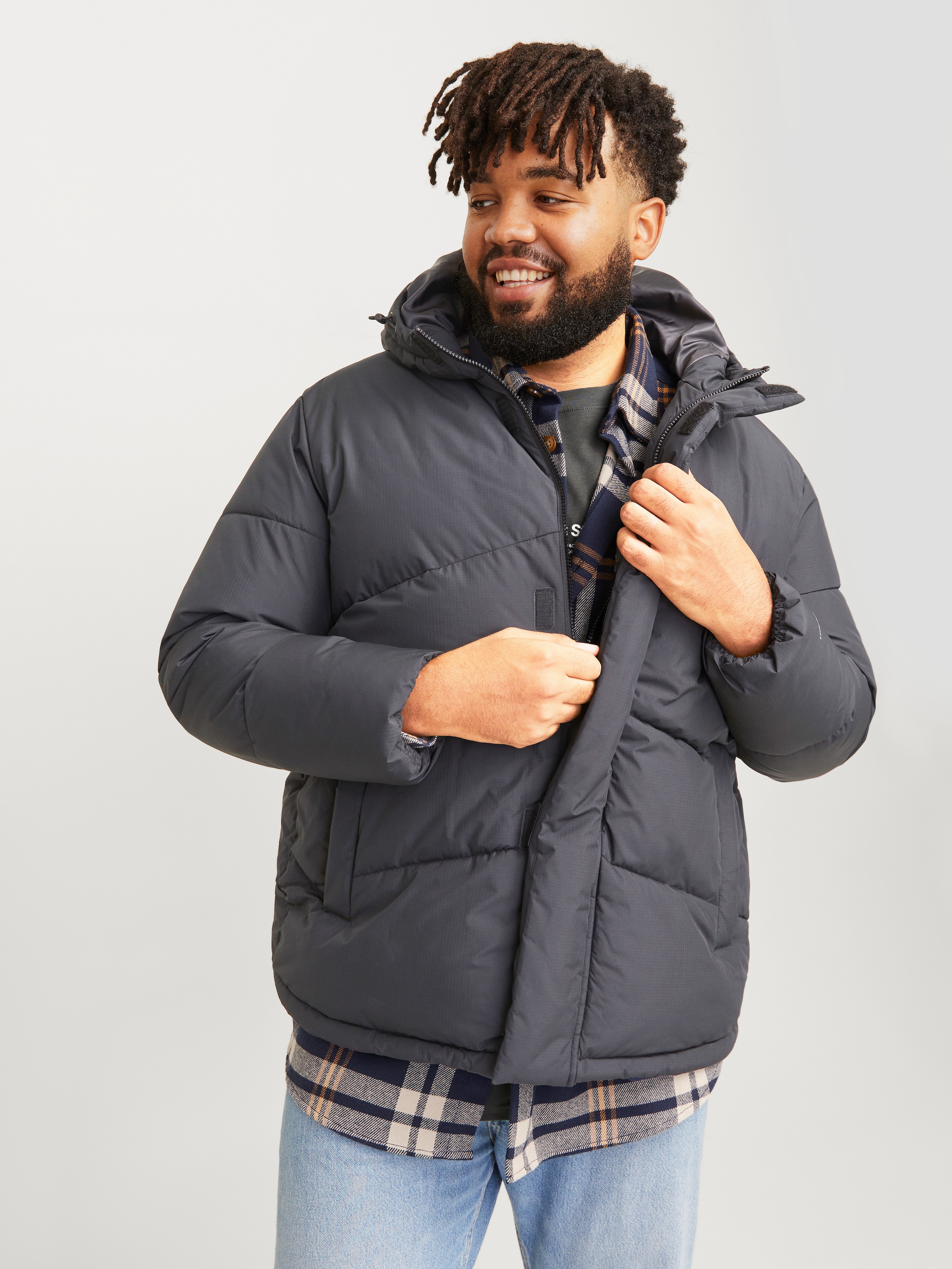 Jack & Jones PlusSize Steppjacke »JJWORLD PUFFER JACKET PLS« mit Kapuze