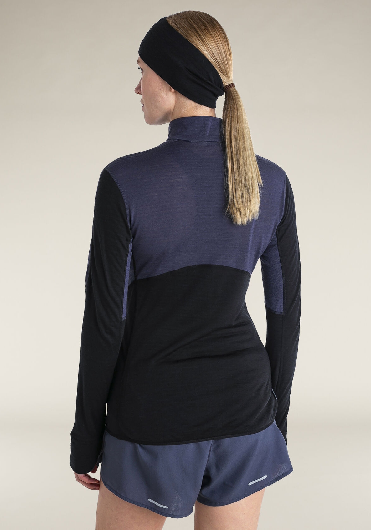 Icebreaker Damen-Half-Zip-Jacke Mer 200 Realfleece™ Descender Graphite/Black/CB