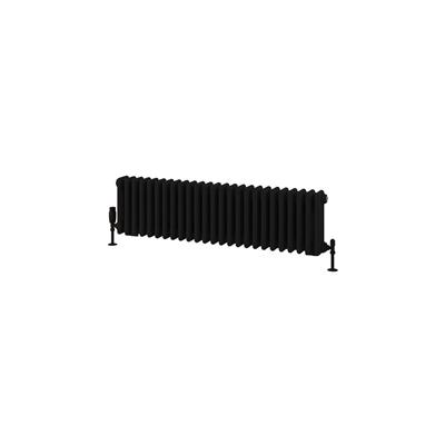 Eastbrook Rivassa 3 koloms radiator 115x30cm staal 1118W zwart mat