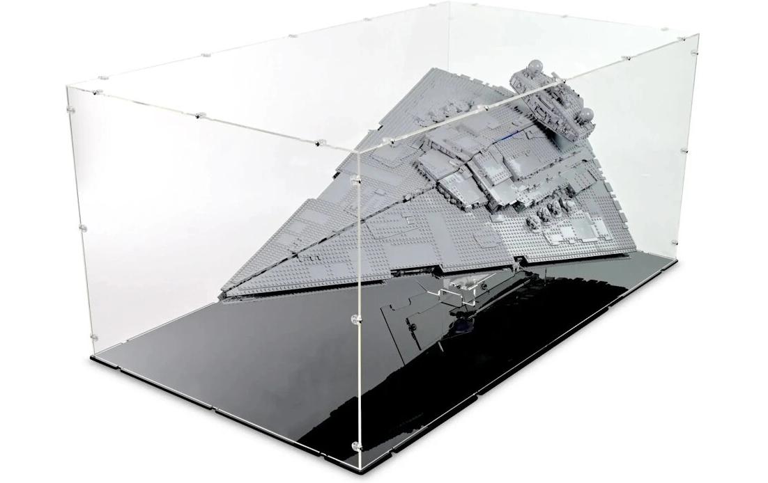 Baukasten Acryl-Display für LEGO 75252 SW Sternzerstörer<br>Hochwertige Acryl-Vitrine (ohne Ständer) mit schwarzem Boden