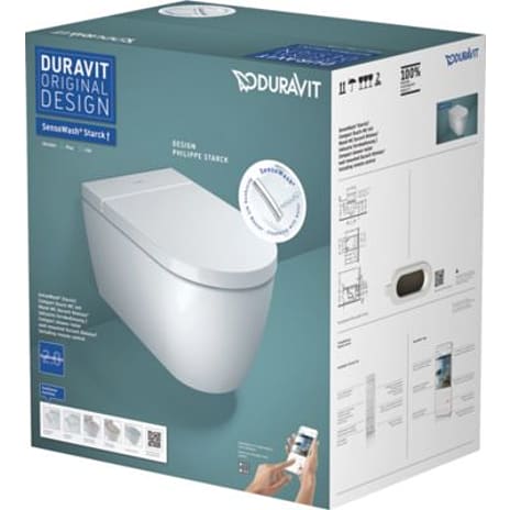 Duravit SensoWash Starck f Lite væghængt douchetoilet inkl. sæde