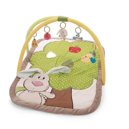 NICI 3-D Activity-Decke m.Spielkissen Hase, Eule 80x110
