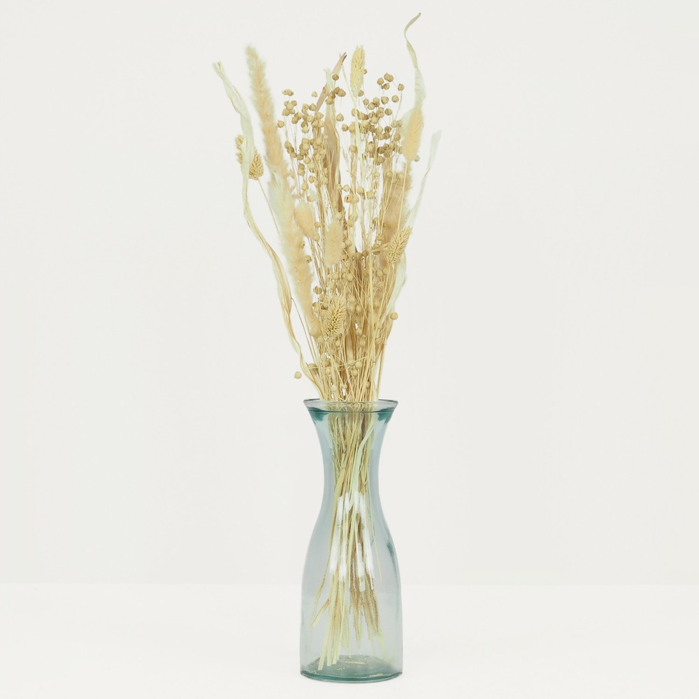Bouquet fleur séchée naturelle crème 60cm