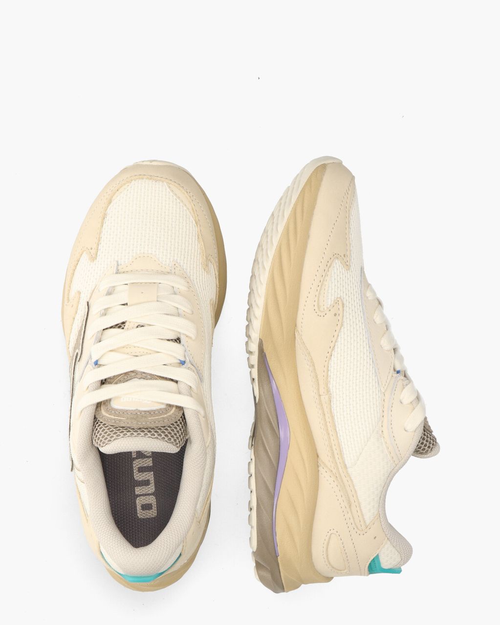 Mizuno Wave Rider 8 Off-White/Beige Damessneakers