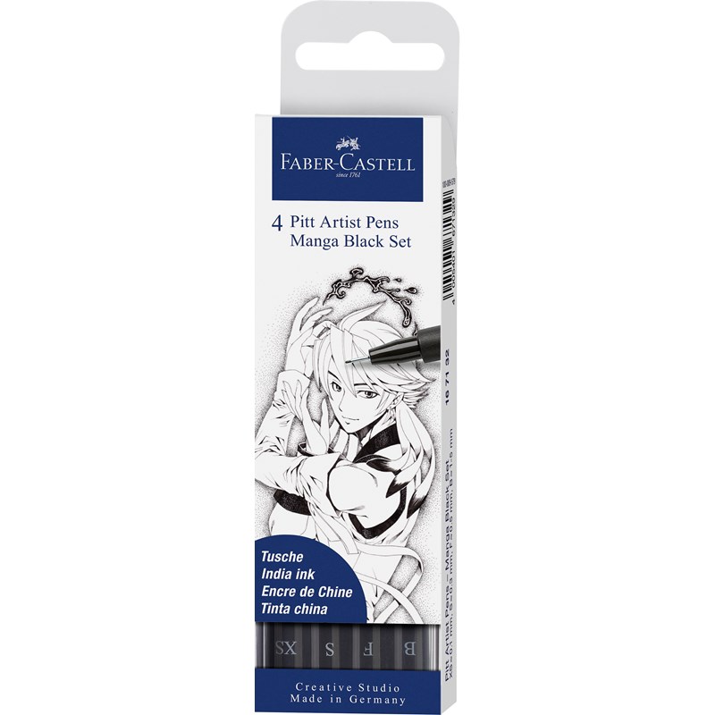 Faber-Castell<br>Tusser Pitt Artist Manga 4 stk