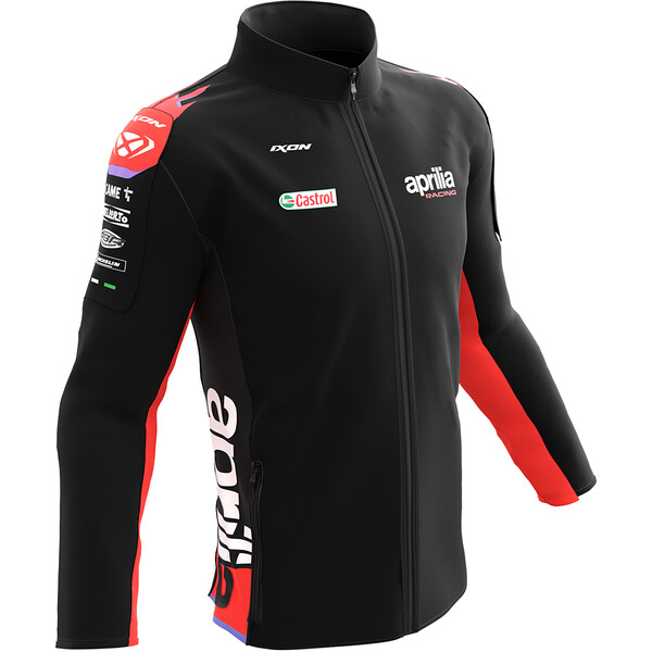 Ixon - Veste softshell Aprilia 22 Noir / Rouge fluo