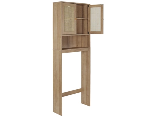 THE HOME DECO FACTORY - Etagère Meuble dessus wc bali en cannage - marron