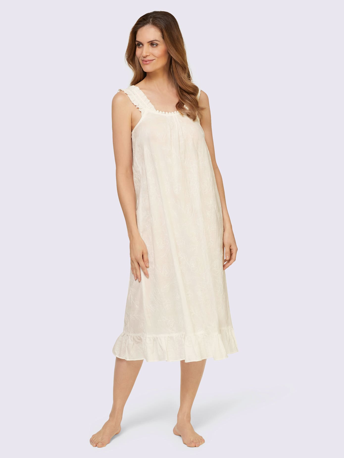 Chemise de nuit batiste de coton
