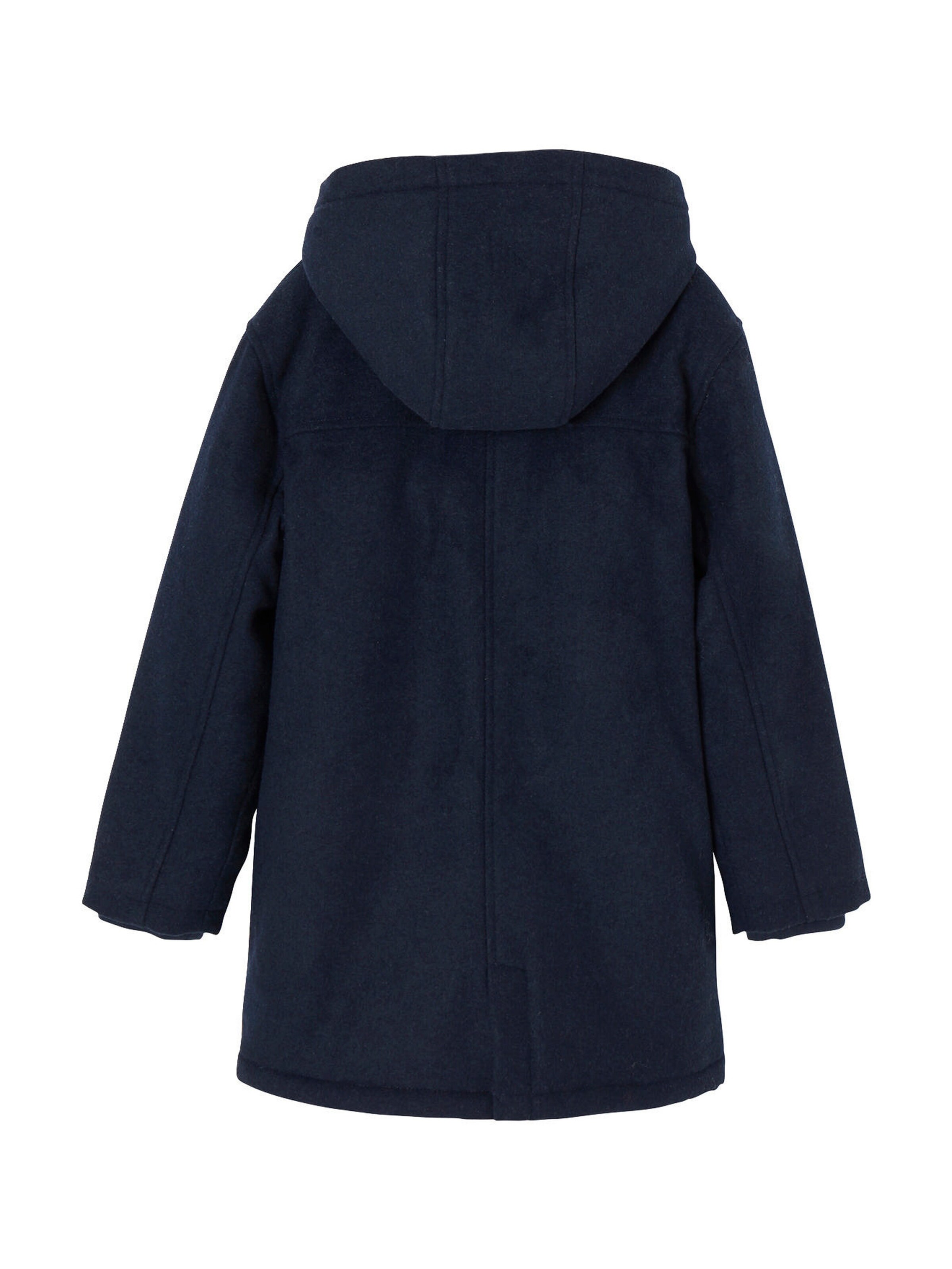 Vertbaudet Jungen Dufflecoat mit Teddyfleece-Futter nachtblau