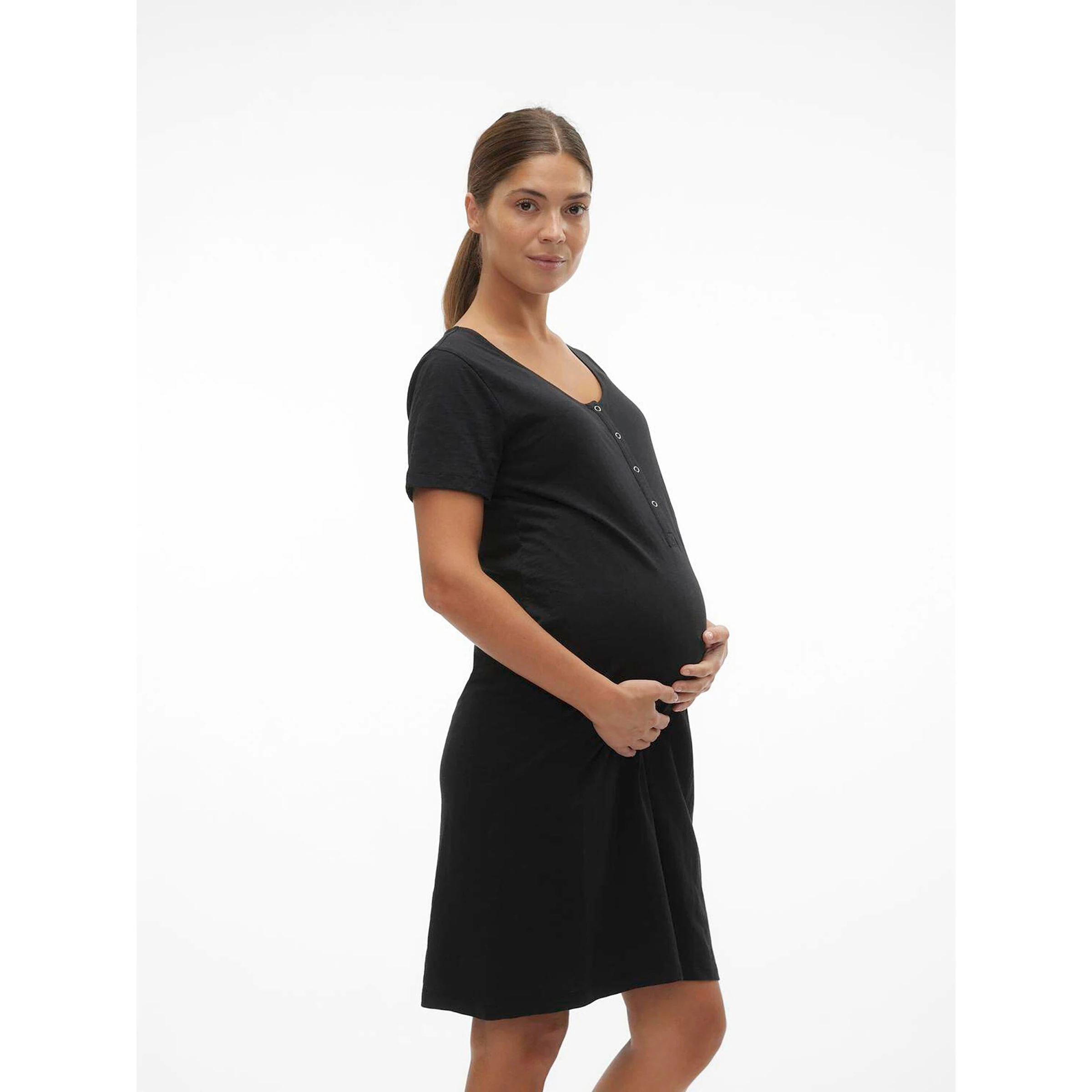 MAMALICIOUS® Umstands- und Still-Nachthemd schwarz