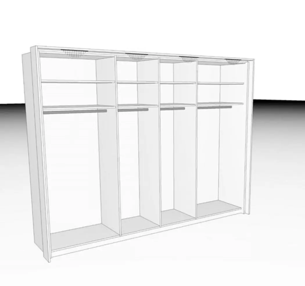 Schwebetürenschrank Malaga 300 x 230 cm