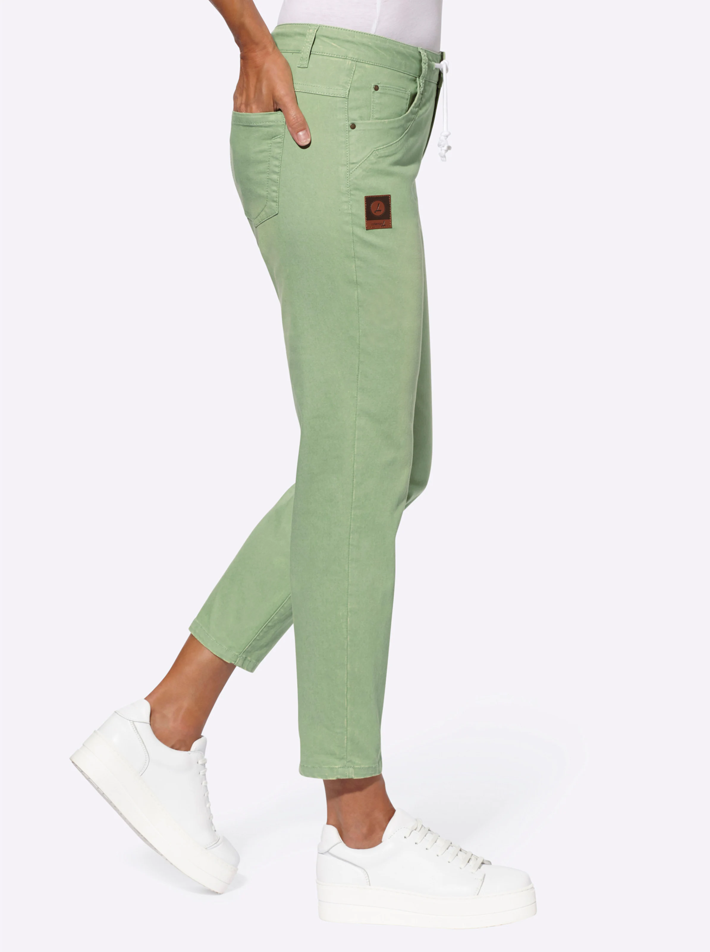 5-Pocket-Jeans in eucalyptus