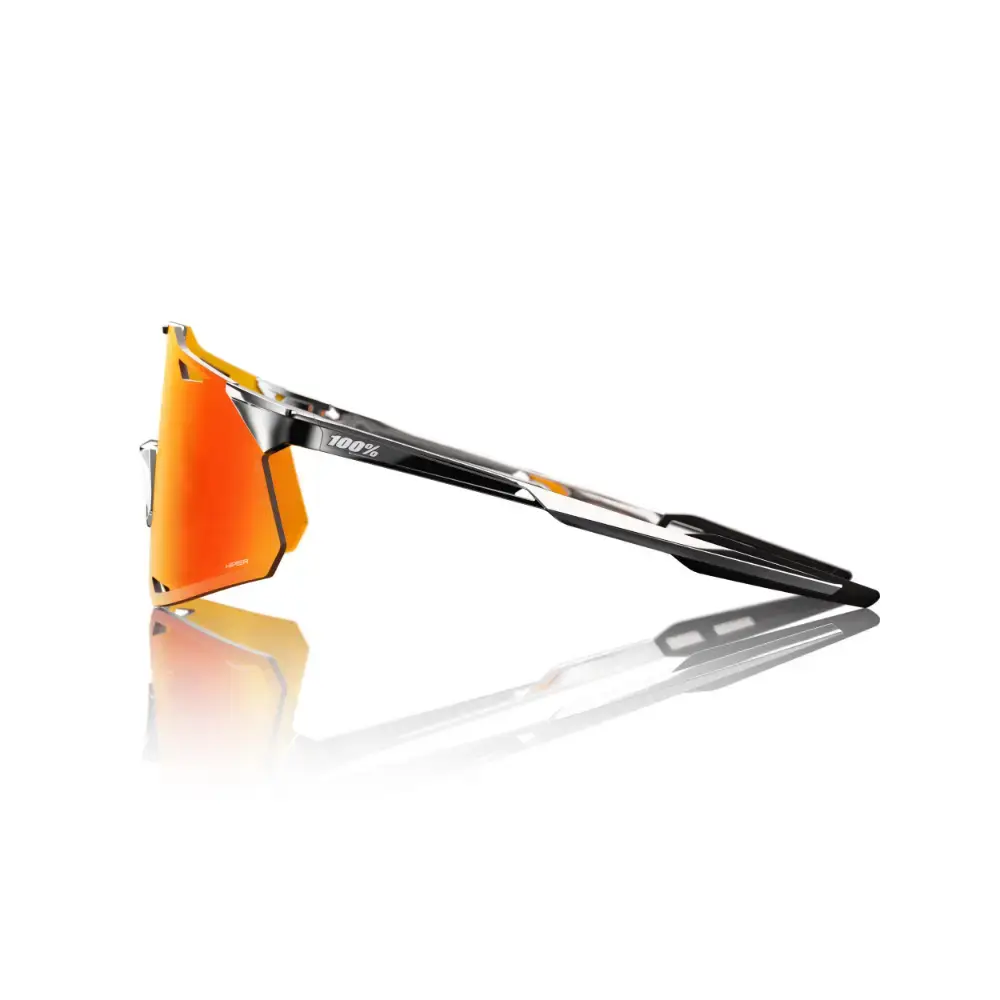 100% Hypercraft Sport Zonnebril Zwart/Chroom met HiPER Red Mirror Lens