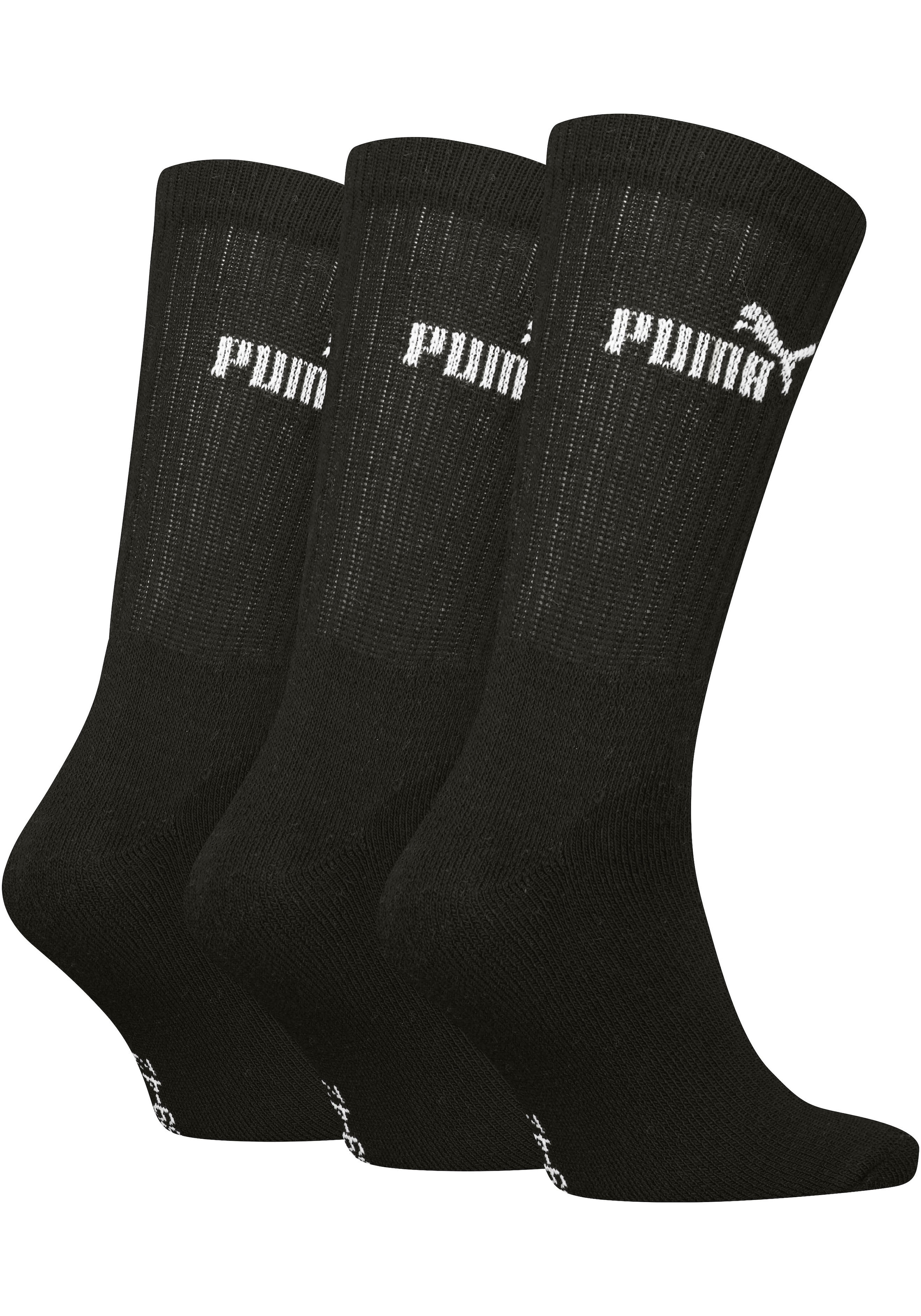 PUMA Freizeitsocken 3 Paar tlg. Atmungsaktiv, feuchtigkeitsregulierend, Stretchanteil