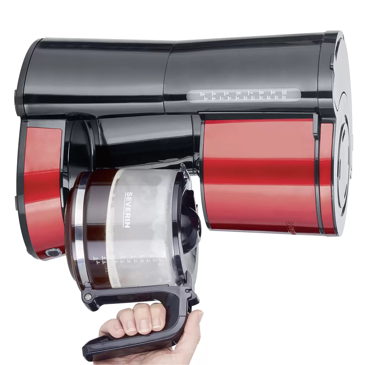 Filterkaffeemaschine Severin KA4817 schwarz / rot