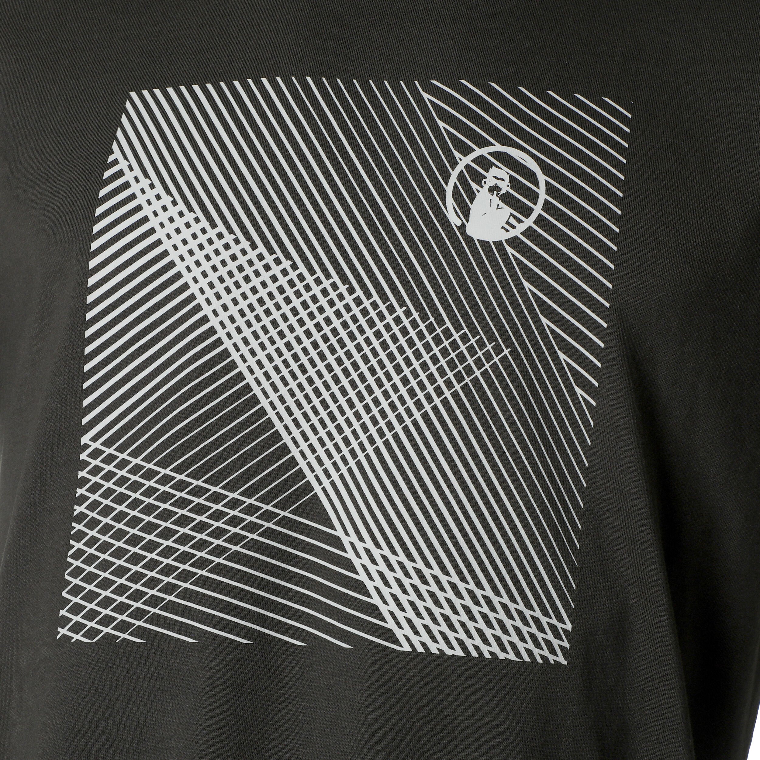 Quiet Please Square Lines T-shirt Hommes - Anthracite