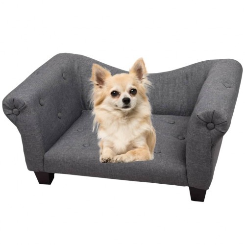 sofá cinza para cachorro