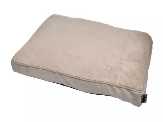 Coussin peluche rectangle pour animaux - Beige - L 60 x l 45 cm - Gamme Newton