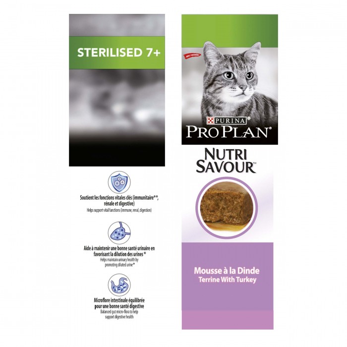 Proplan Nutrisavour Sterilised 7+ Longevis en mousse