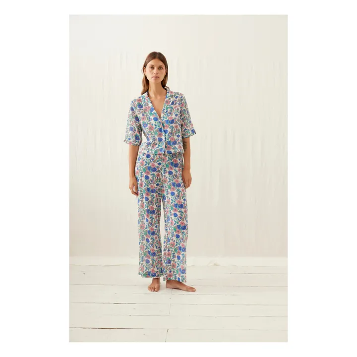 Louise Misha Pyjama Louka Coton Bio - Collection Femme | Bleu