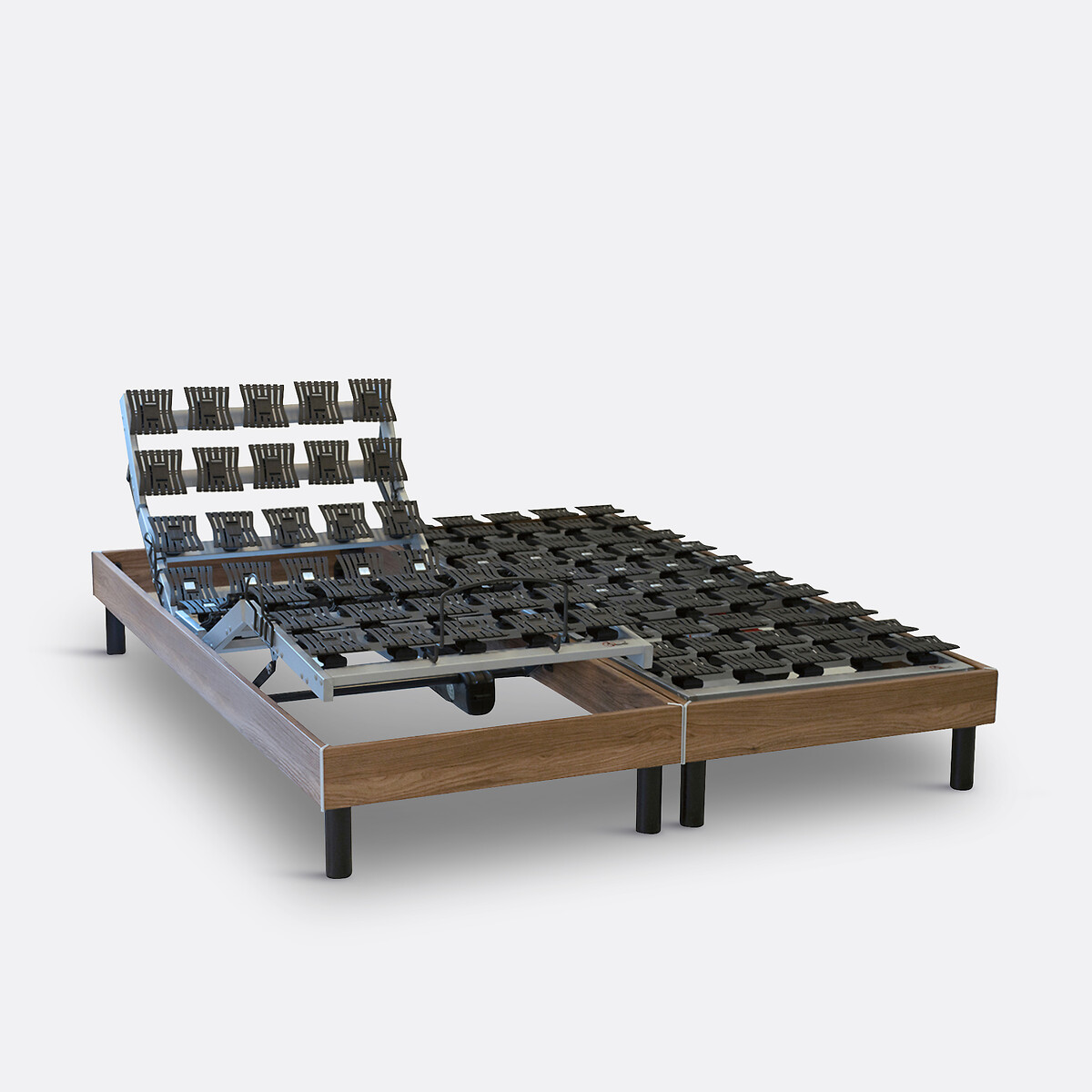LA REDOUTE INTERIEURS<br>Cama elétrica premium com tachas imitando madeira