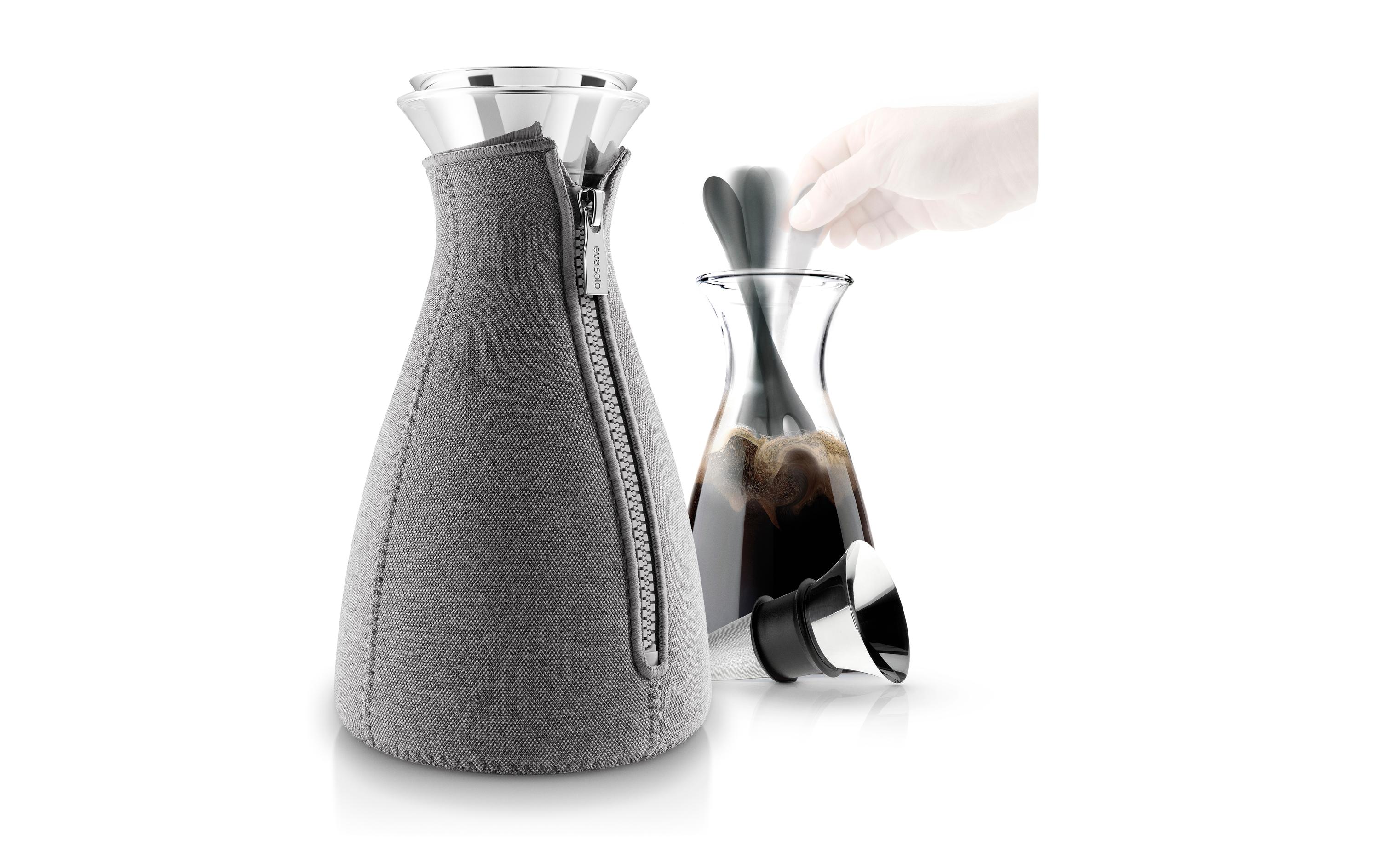 Kaffeebereiter CafeSolo 1 l, Dark GreyKaffeebereiter aus Glas mit Neoprenanzug