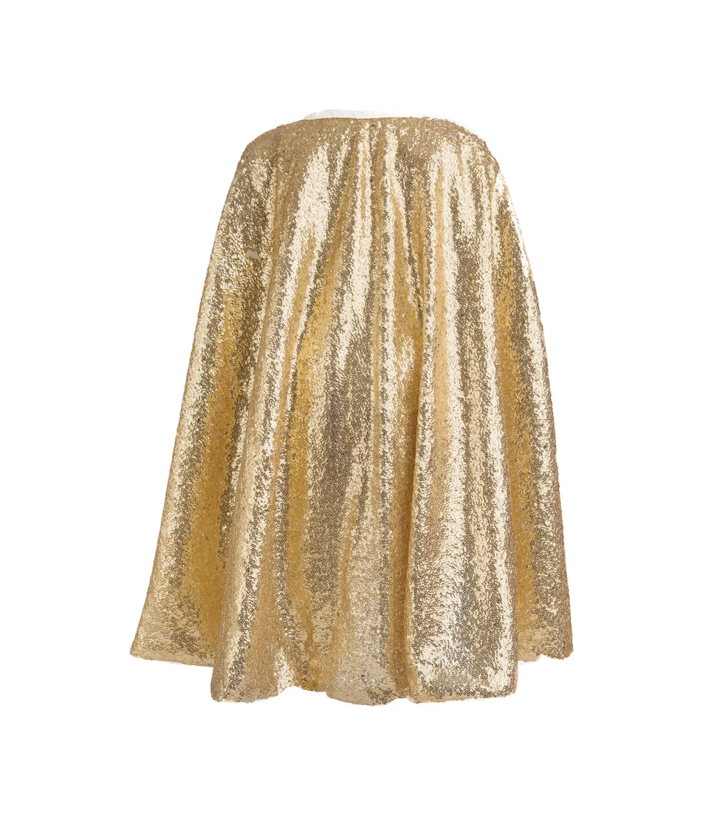 GREAT PRETENDERSDÉGUISEMENT CAPE AVEC SEQUINS COULEUR DORÉE FILLE