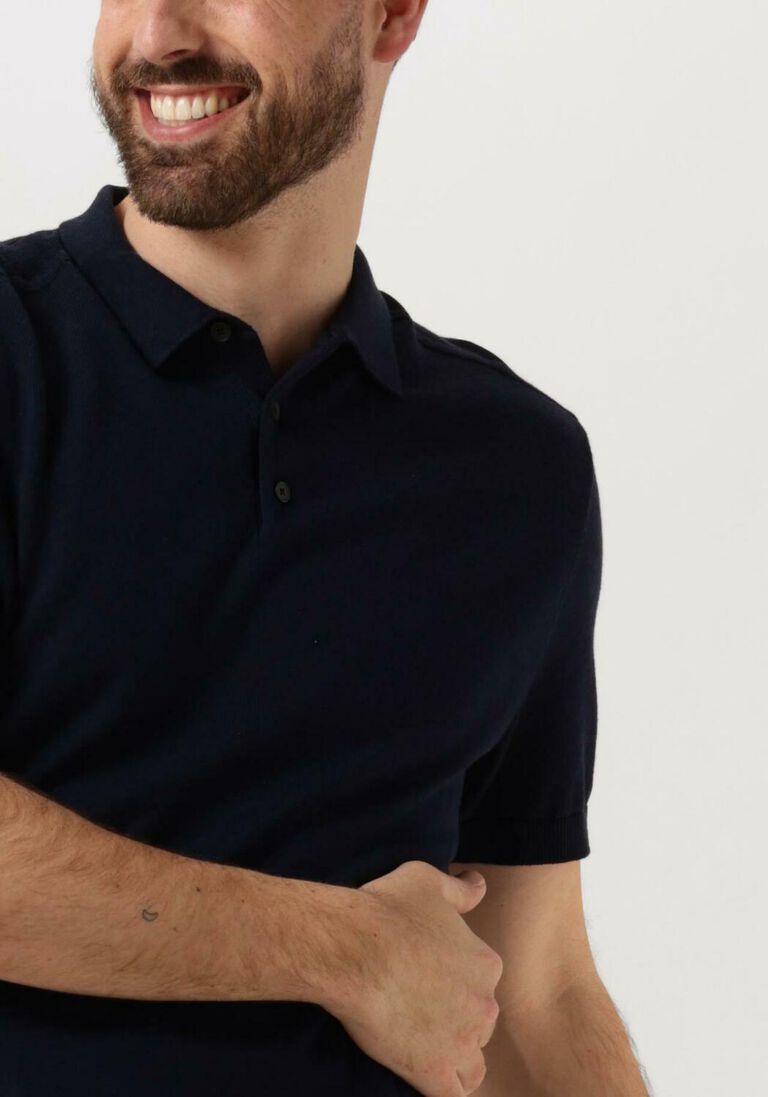 SELECTED HOMME donkerblauwe selected homme polo slhberg ss knit polo noos
