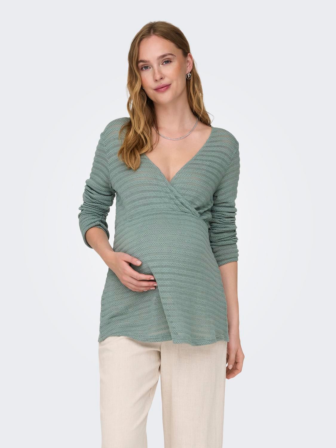 OLMELICIA Top Chinois Green