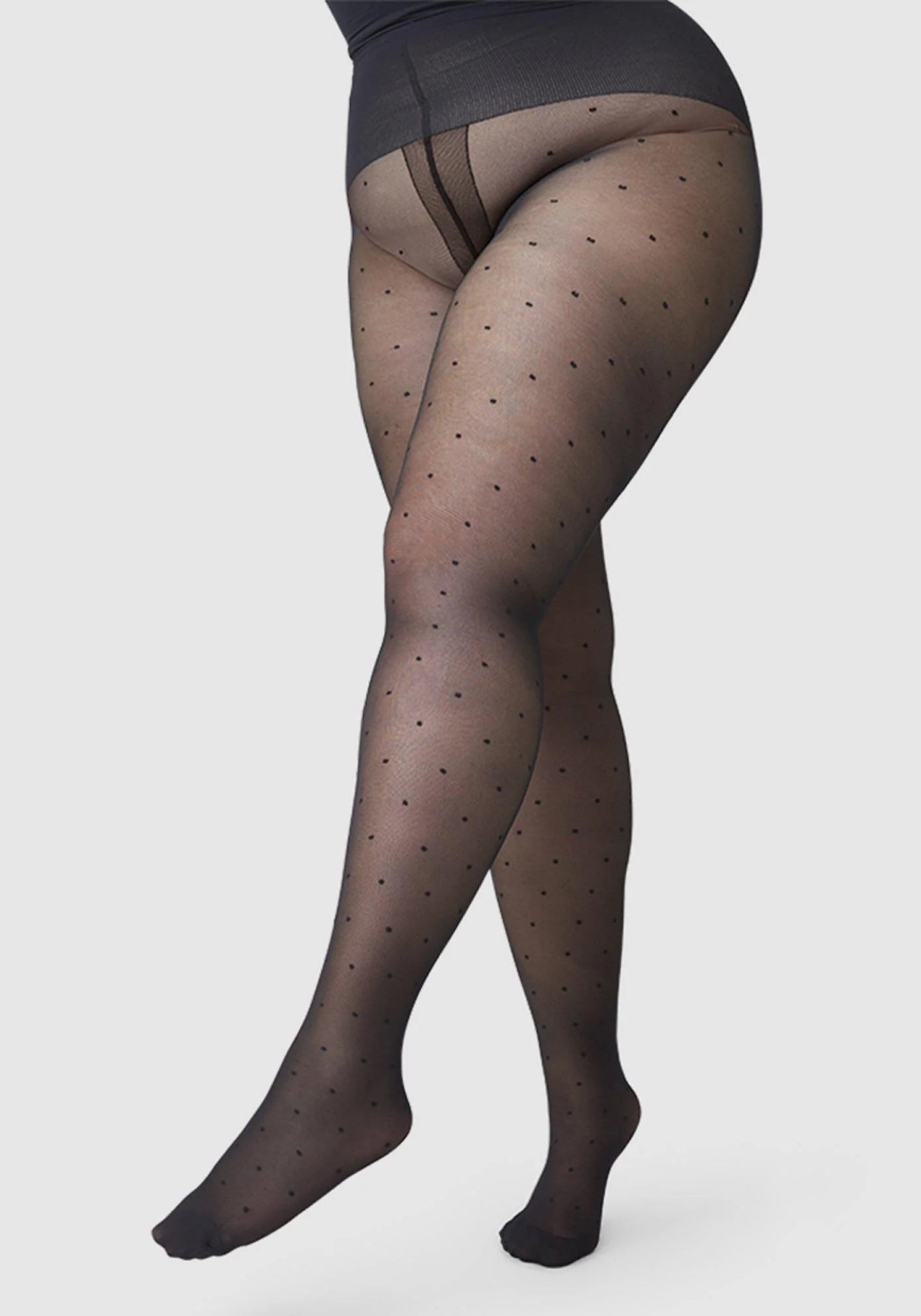 Swedish Stockings Strümpfe Doris Dots Tights Black 40 Denier