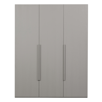 WOOOD kledingkast 3-deurs Rens lichtgrijs hout 210 x 165 x 58 cm