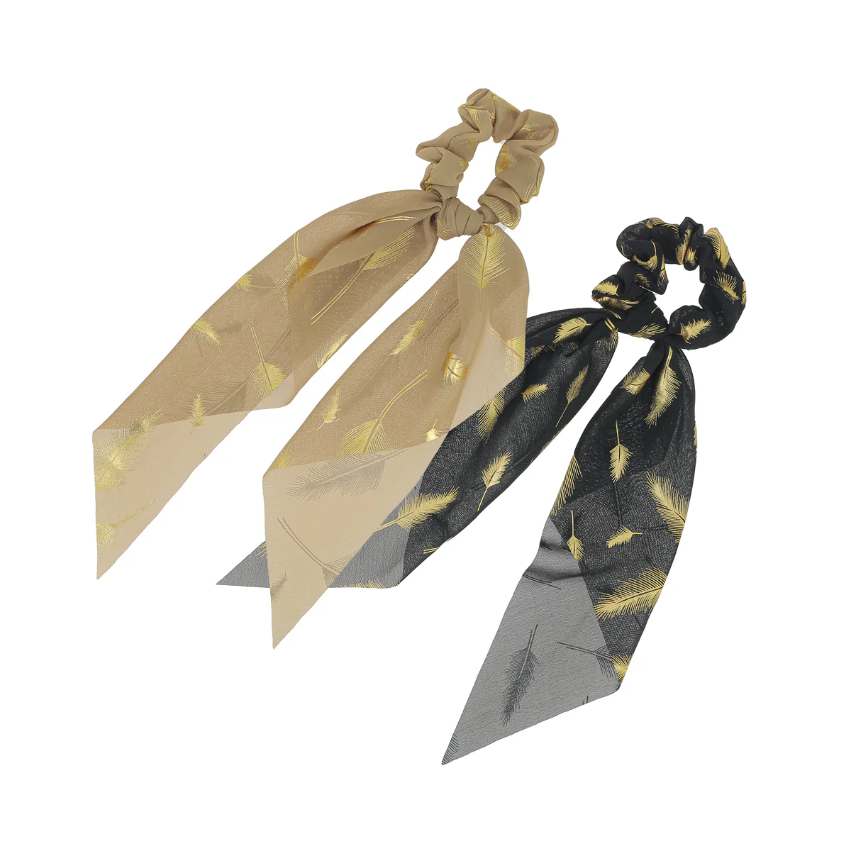 Chouchou Foulard Motif Plume