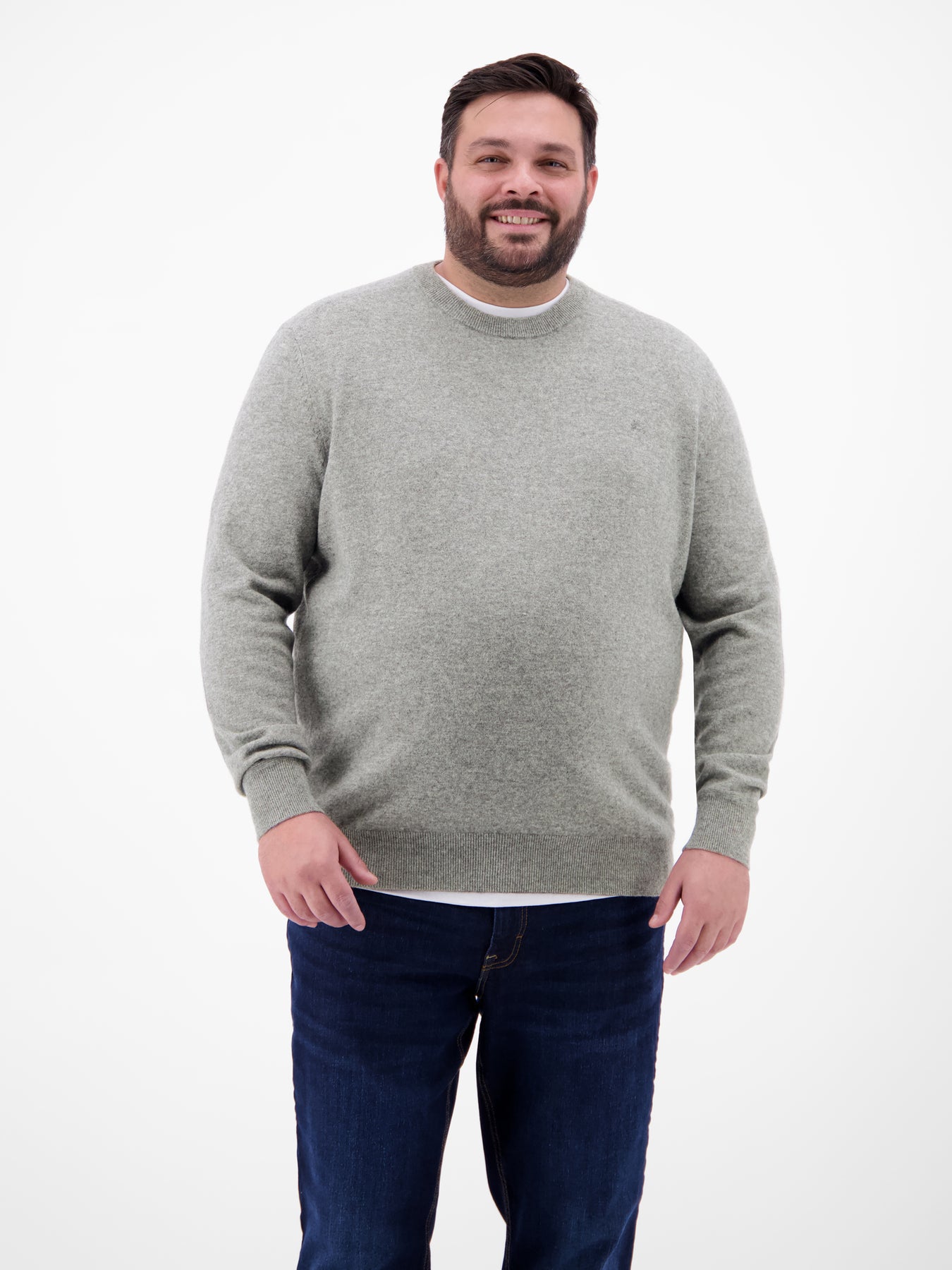 Strickpullover in Großen Größen in Schurwoll-Kaschmir-Mix