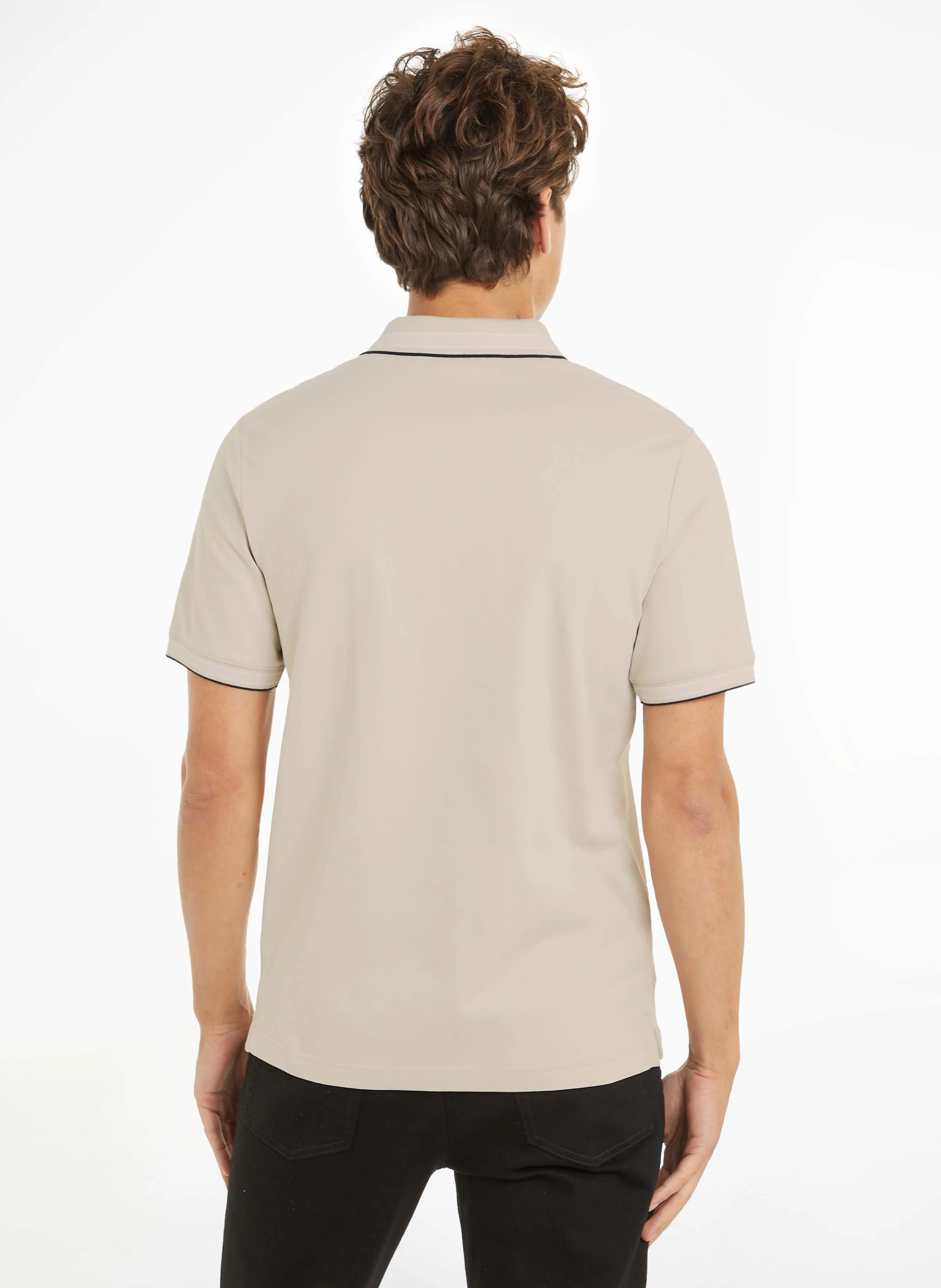 Polo manches courtes regular-fit en coton bio | Beige