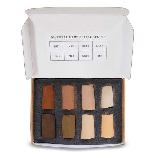 UNISON COLOUR Soft-Pastellkreiden, 8er-Sets, halbe Kreiden