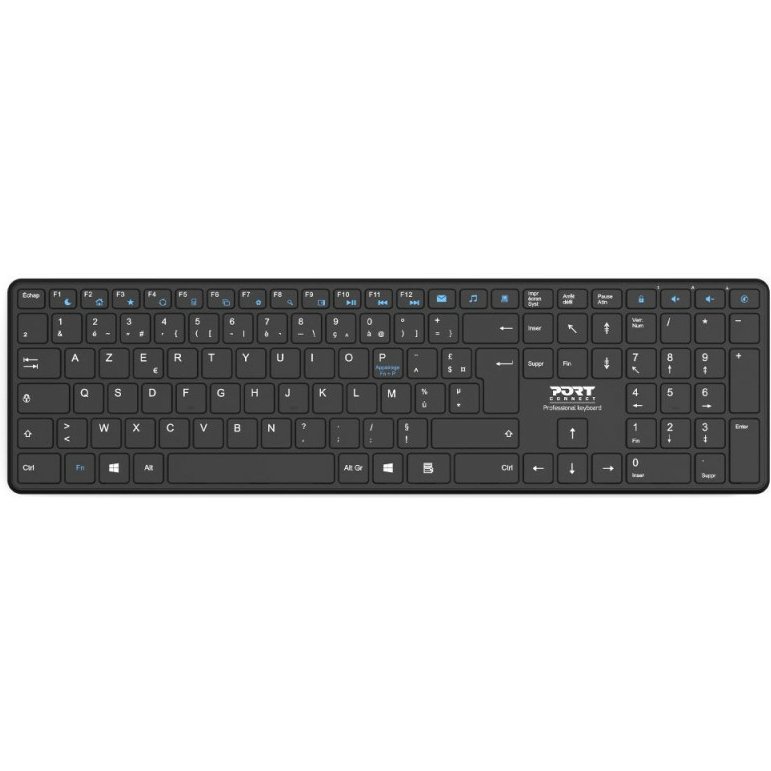 Port Designs 900903-R-UK clavier Maison Bluetooth QWERTY Anglais britannique Noir