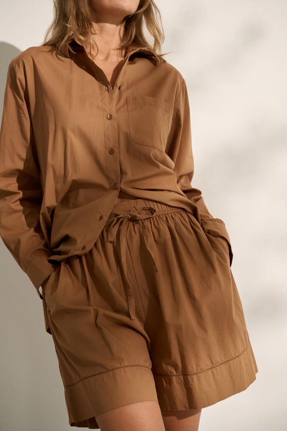 Moshi Moshi Mind  Gaia poplin skjorte - camel