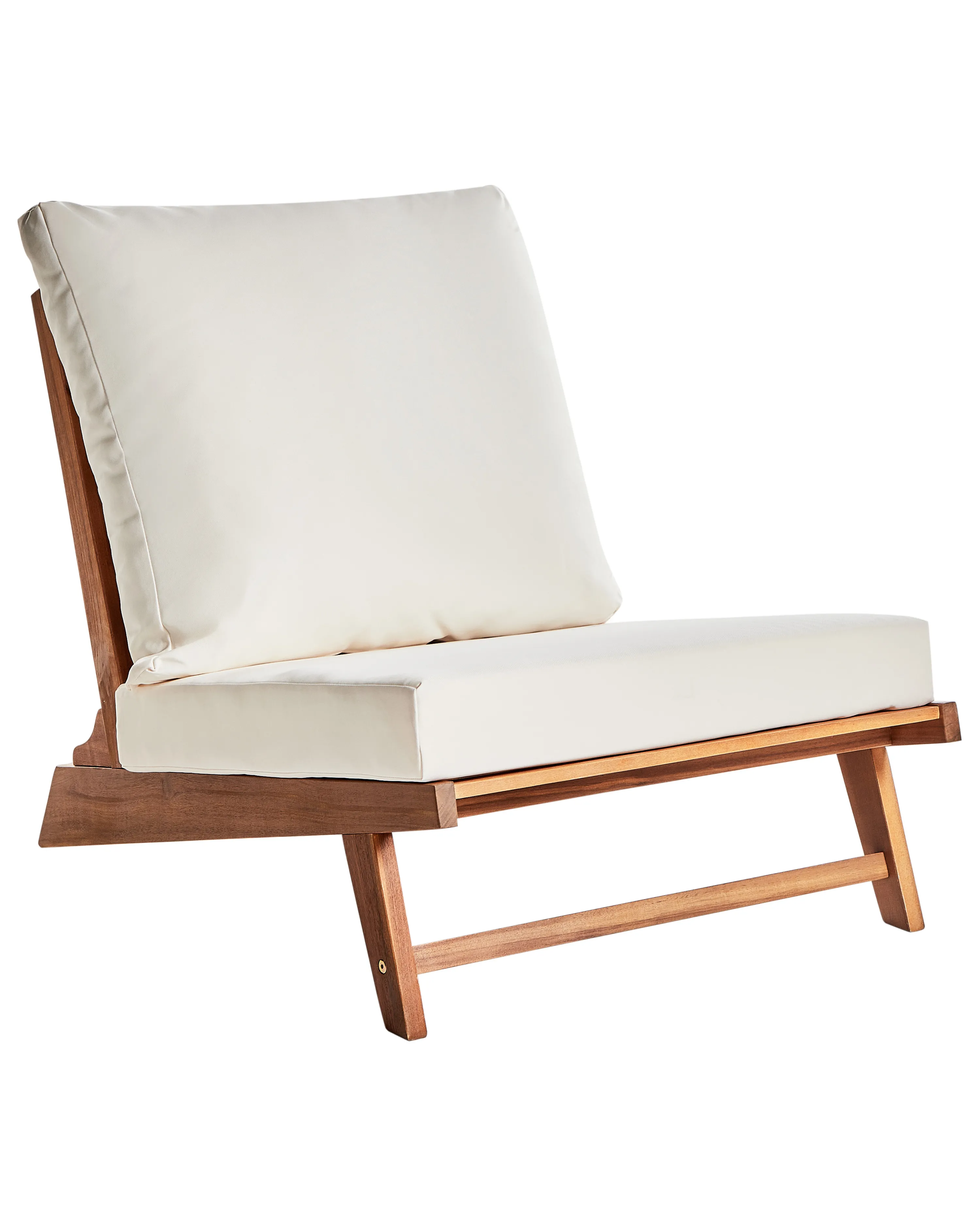 Set van 2 stoelen met zitkussen MICCIANO Acaciahout Gebroken wit