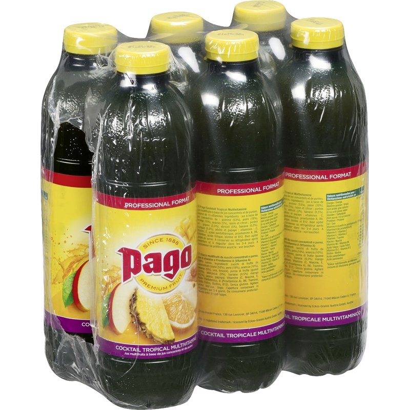 Jus multivitaminé Pago - 1 L - 6 bouteilles