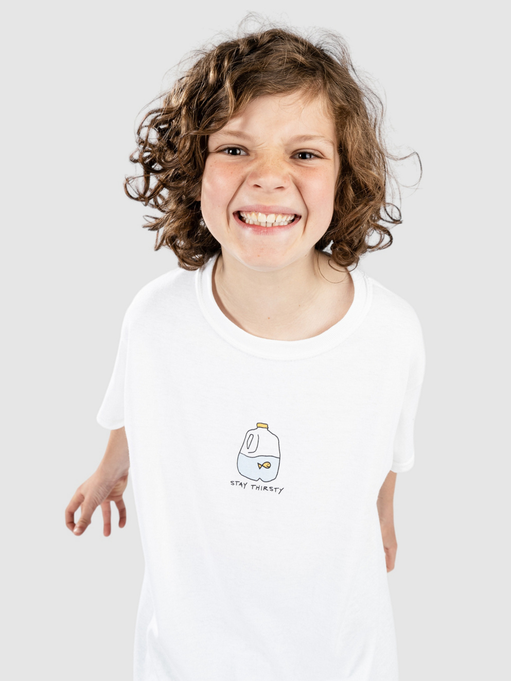 A.LAB Stay Thirsty Kids T-Shirt white