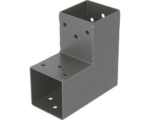 Hoekverbinder 90°, 2 einden, antraciet, 71x71 mm, type A