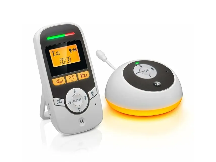 [OUTLET] - Motorola MBP161TIMER, DECT babyphone, 2 kanaler, 300 m, Flerfarvet, Batteridrevet, Batteridrevet